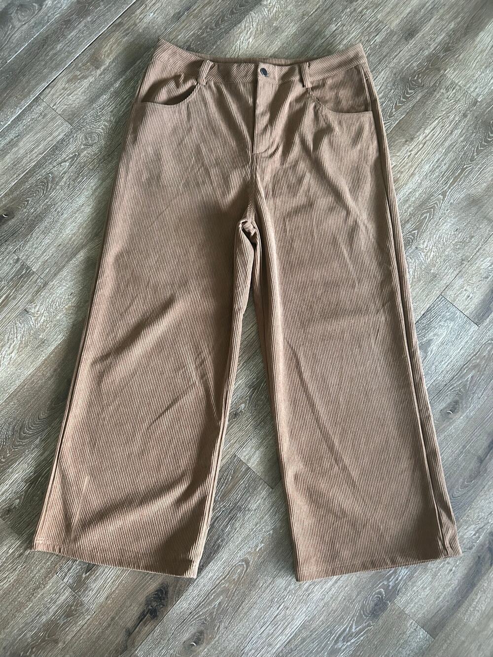 Halara New with Tags Tan Wide-Leg Corduroy Pants boho comfortable stretchy